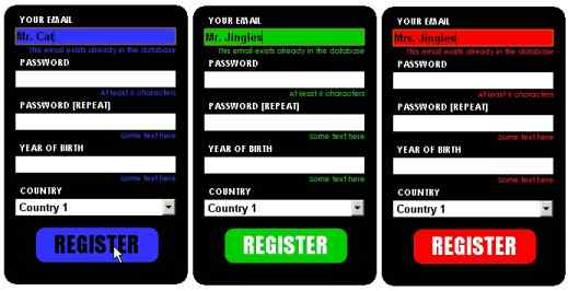 Cool CSS-only registration form