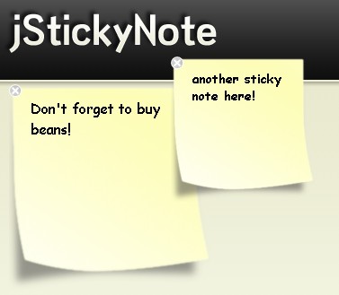 udvikle Displacement Billy ged jStickyNote: A jQuery Plugin for Creating Sticky Notes | Codrops