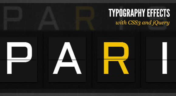 Typography Effects with CSS3 and jQuery | Codrops