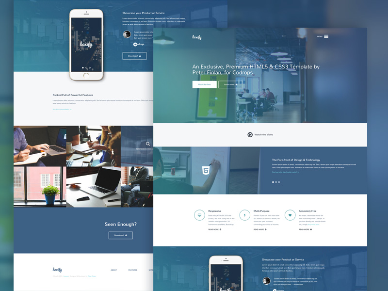 Freebie: “Boxify” One Page Website Template | Codrops