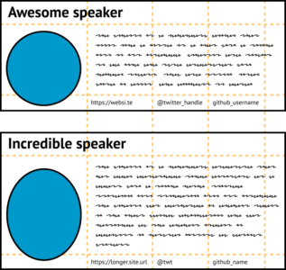 Mockup of list of speakers layout